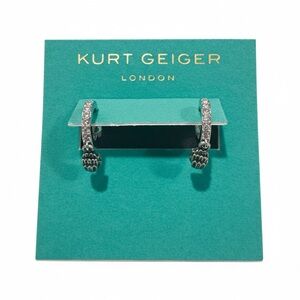 Kurt Geiger micro pave crystal eagle huggie hoop earrings